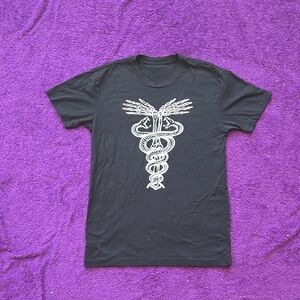 Black Graphic Tee with Unique Design
